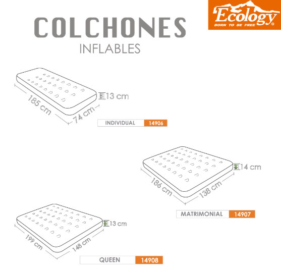 Colchón Inflable Ecology con Bolsa Individual
