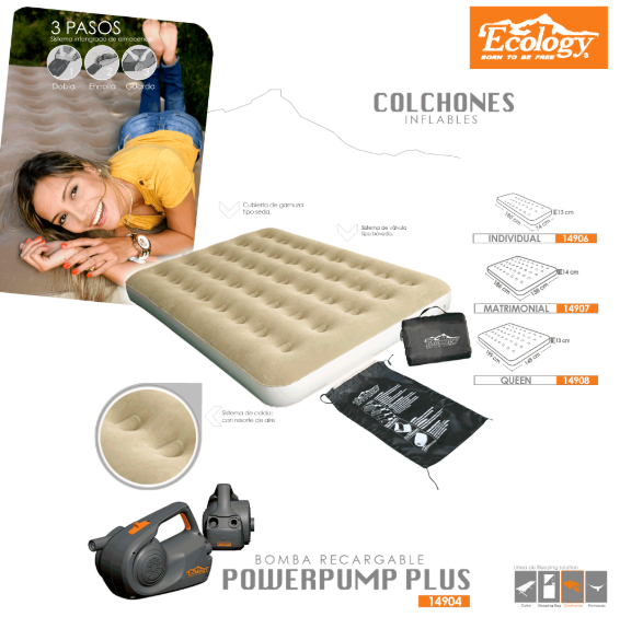 Colchón Inflable Ecology con Bolsa Individual
