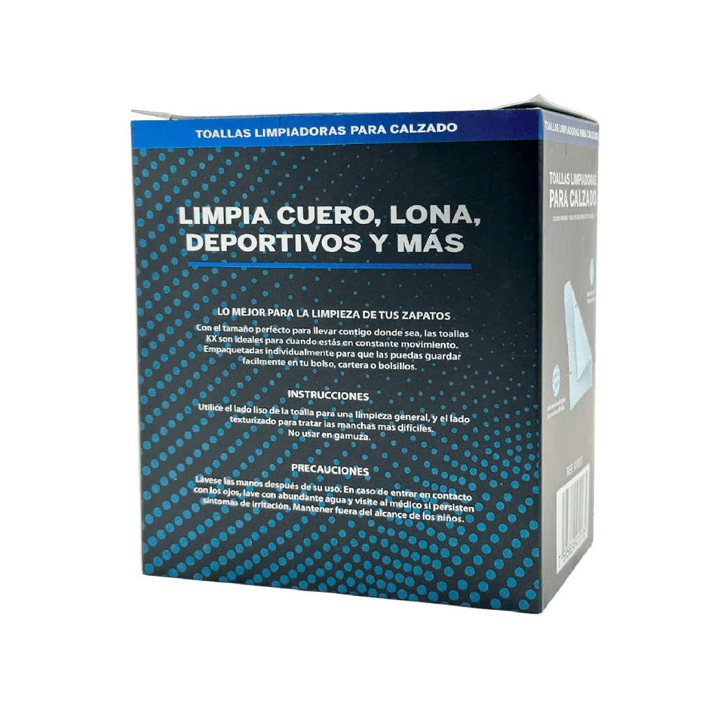 Toallas Limpiadoras para Calzado KX Premiun Caja Display x30 unidades