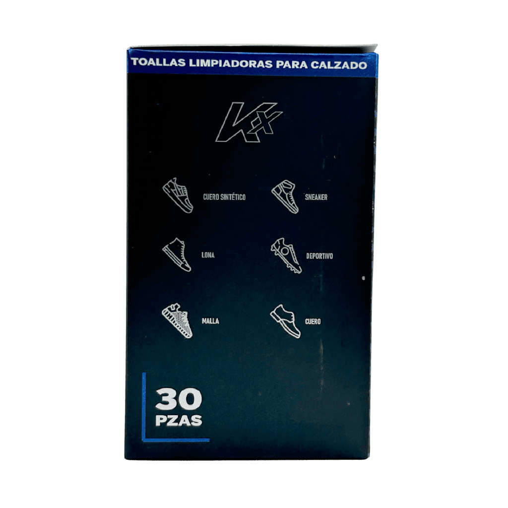 Toallas Limpiadoras para Calzado KX Premiun Caja Display x30 unidades