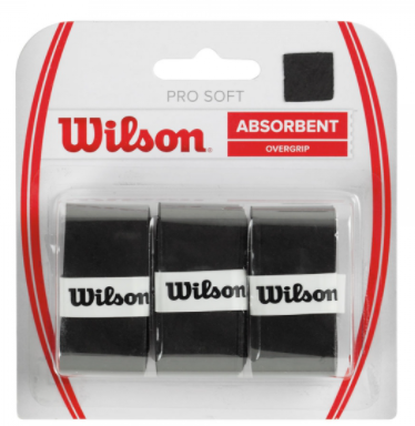 [WRZ4040BK] Set de 3 Overgrip Wilson Pro Soft Absorbent Negro
